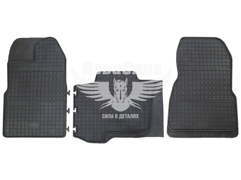 Автокилимки в салон F. Transit Custom з12р.в. (Polytep) (гумові) кт.-3шт.