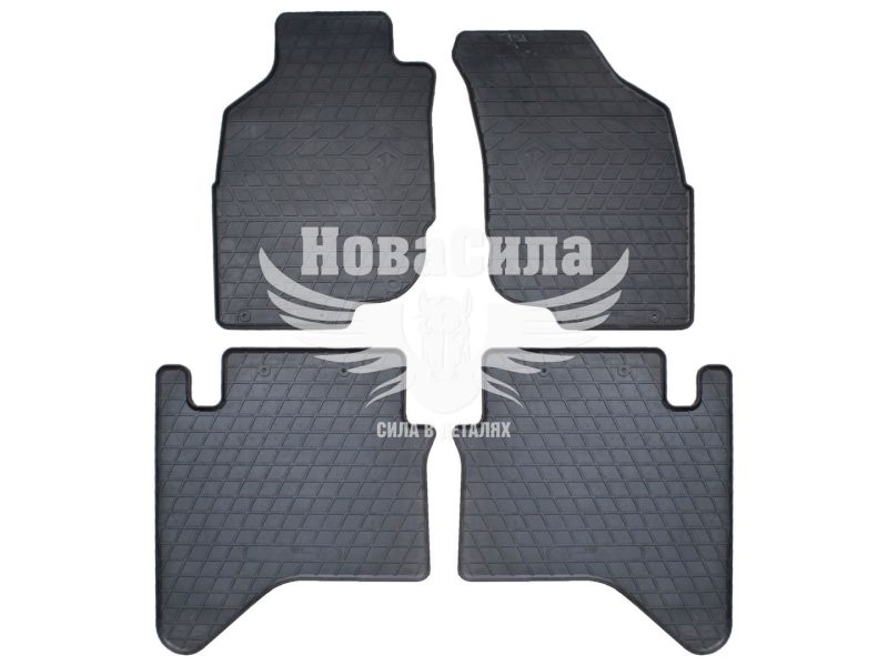 Автокилимки в салон Toyota Hilux VII з04р.в. (Stingray) 4шт. (гумові)