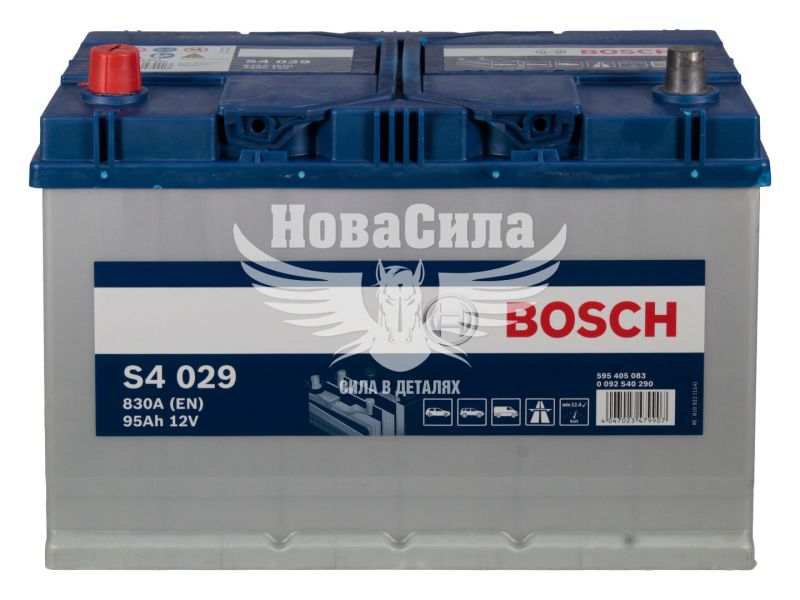 АКБ Азія 95-А/Ч (Bosch) S-4 (L+) 830A (306х173х225мм.) (0092S40290)