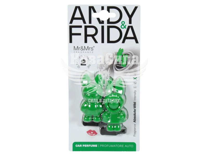 Ароматизатор (Mr&Mrs) Andy&Frida Green Absolute Wild (полімерний на дефлектор) (JANDFRI03V00)