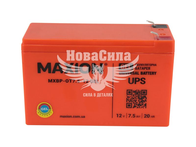 АКБ UPS 12V 7,5-А/Ч L+ (Maxion)