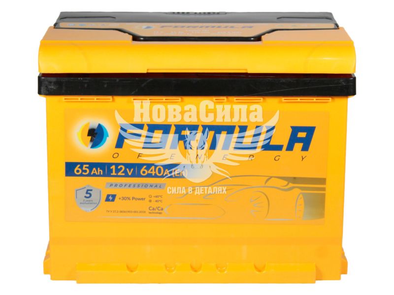 АКБ 65-А/Ч (Formula) Professional (R+) 640A (242х175х190мм.)