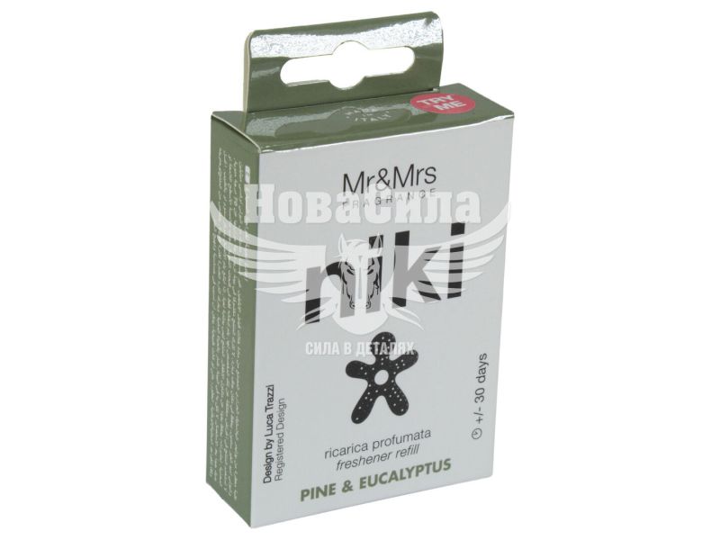 Ароматизатор (Mr&Mrs) Refill Niki Pine/Eucalyptus (полімерний на дефлектор) (JRNIKIBX019V00)