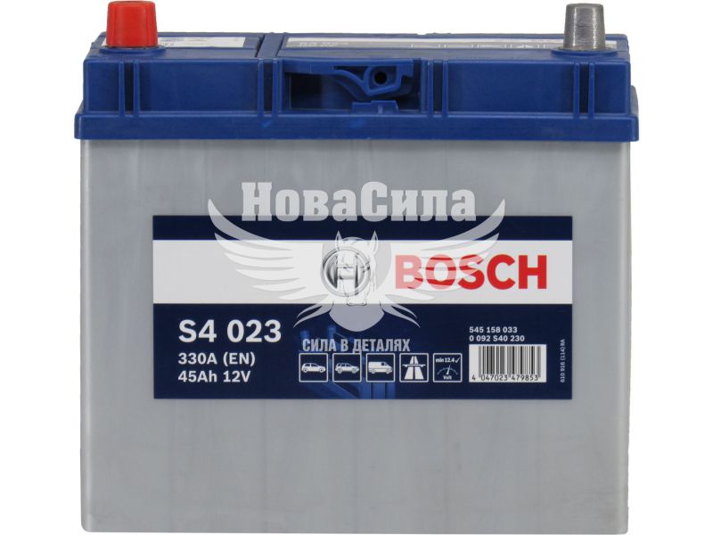 АКБ Азія 45-А/Ч (Bosch) S-4 (L+) 330A (238х129х227мм.) (0092S40230)