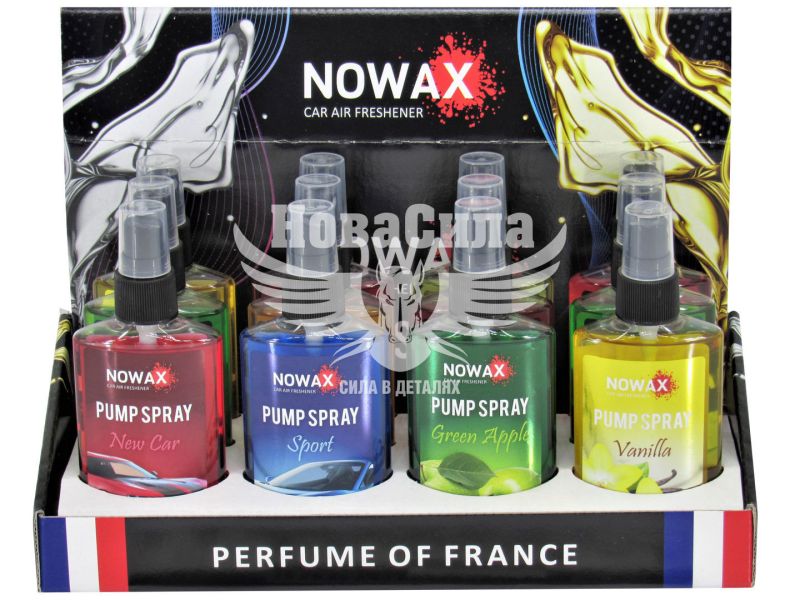 Ароматизатор (Nowax) Pump Spray 1упаковка 12шт. MIX 2 (Спрей) 75мл. (NX07531)