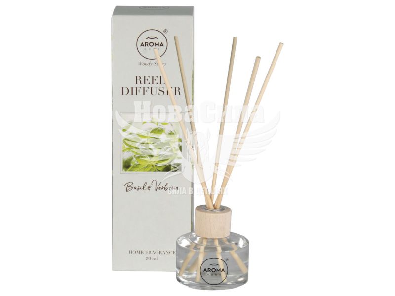 Ароматизатор (Aroma Home) Sticks Basil & Verbena (рідкий в банці) 50мл. (10931)