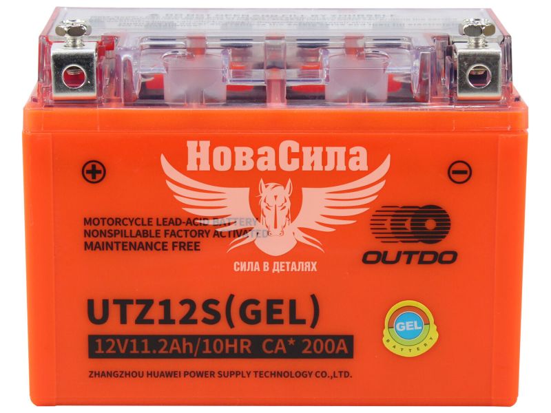 АКБ мото гелевий 12V 11-А/Ч L+ (OUTDO) (150х87х110) (YTZ 12S)