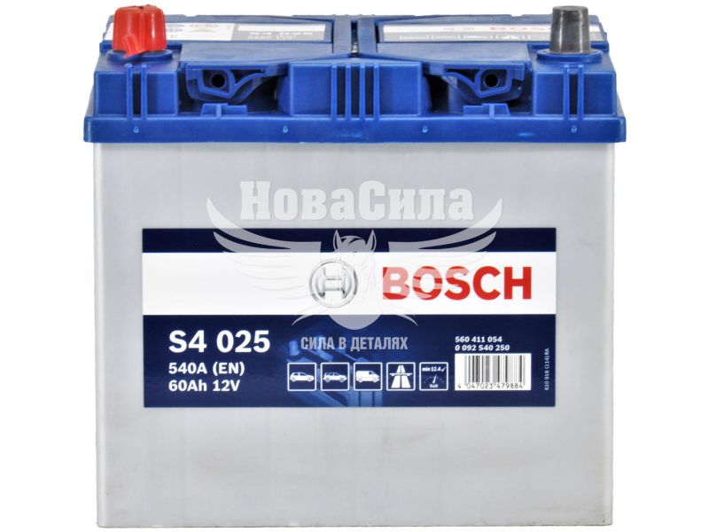 АКБ Азія 60-А/Ч (Bosch) S-4 (L+) 540A (232х173х225мм.) (0092S40250)