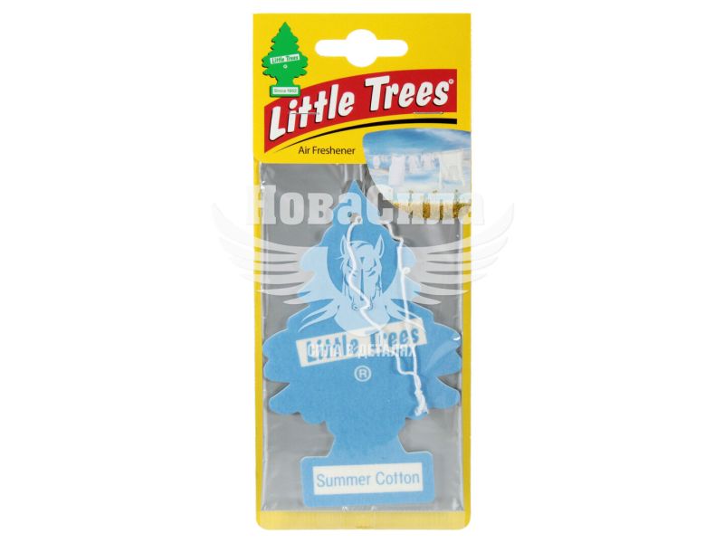 Ароматизатор (Wunder-Baum) Little Trees Літня бавовна 5г. (суха ялинка) (78099)
