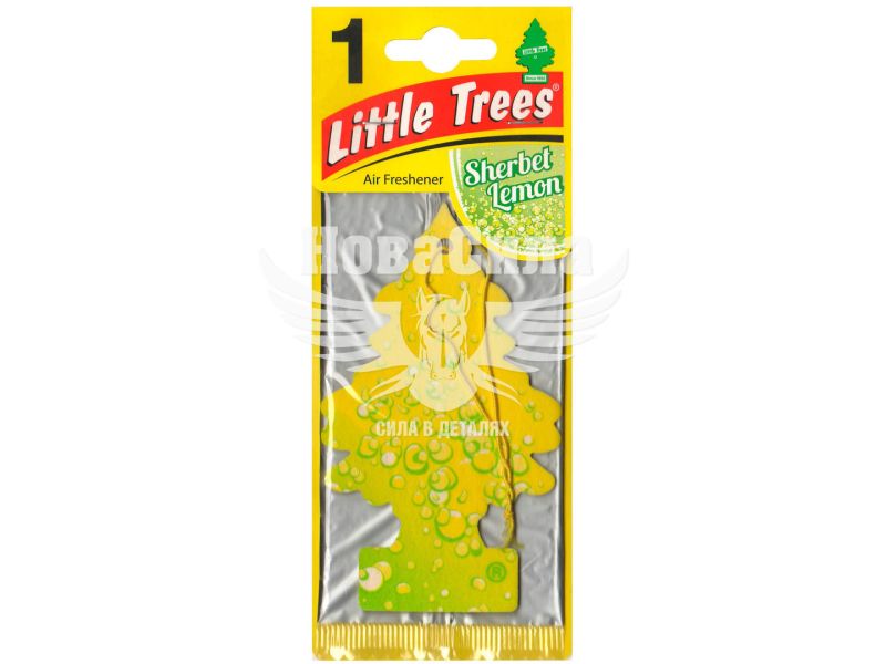 Ароматизатор (Wunder-Baum) Little Trees Щербет лимон 5г. (суха ялинка) (78034)