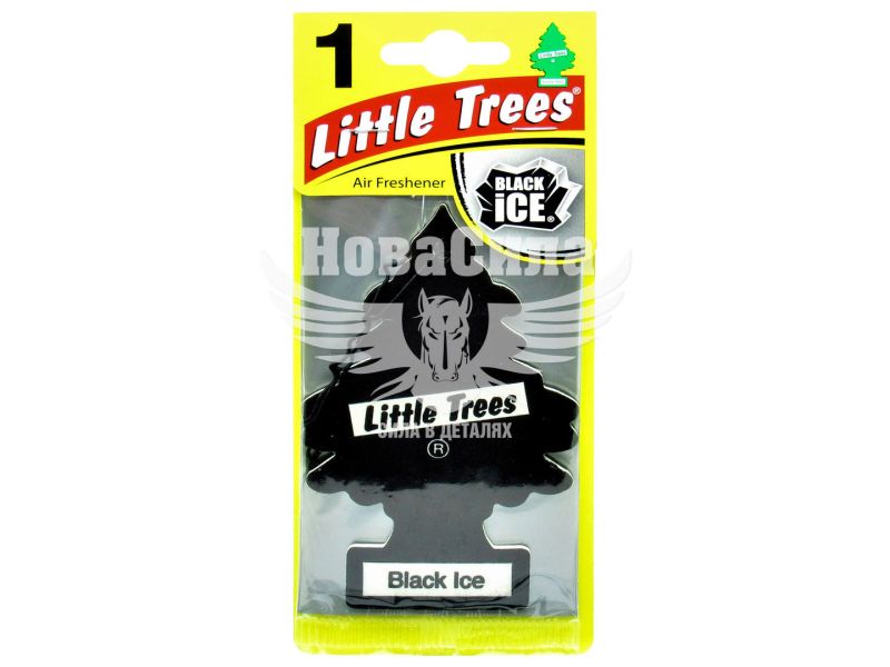 Ароматизатор (Wunder-Baum) Little Trees Black Ice 5г. (суха ялинка) (78092)
