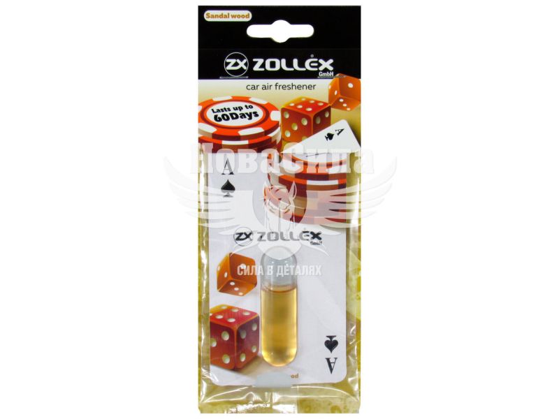 Ароматизатор (Zollex) Casino Sandal Wood (рідкий картка) 5мл. (17016)