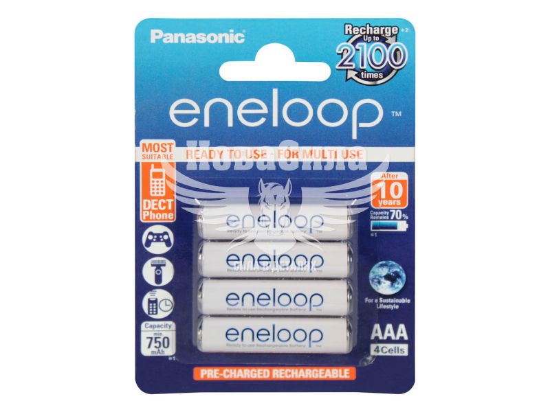 Елемент живлення (Panasonic) R6 AAA 1.2V (упак.-4шт.) (Аккумулятор) (BK-4MCCE/4BE)