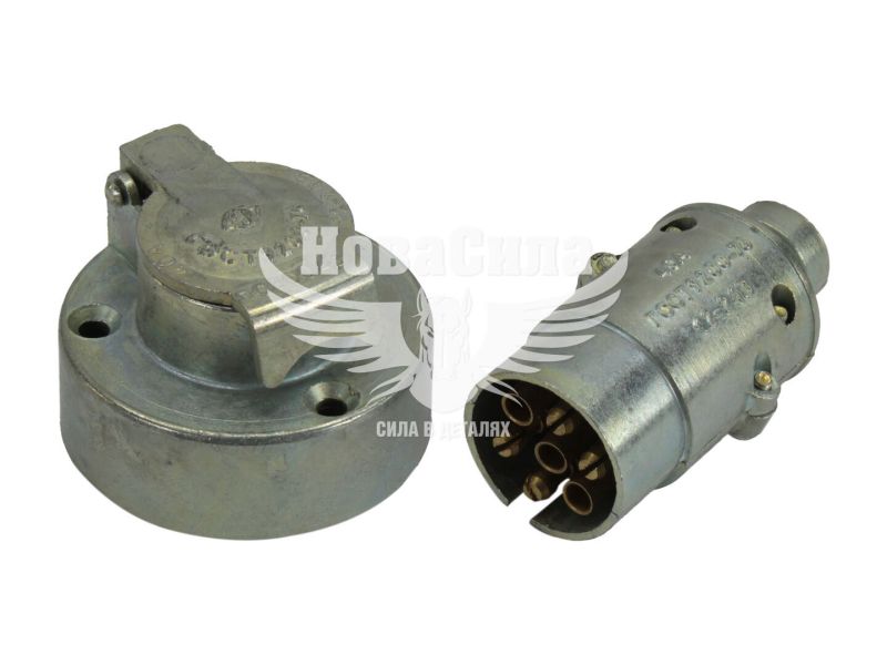 З'єднувач причепа 12V кт. розетка+штекер метал. (АВТО-СОЮЗ 88) (папа+мама)