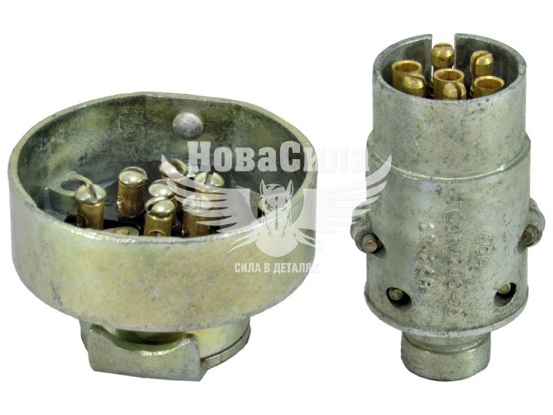 З'єднувач причепа 12V кт. розетка+штекер метал. (Вінниця) (папа+мама)