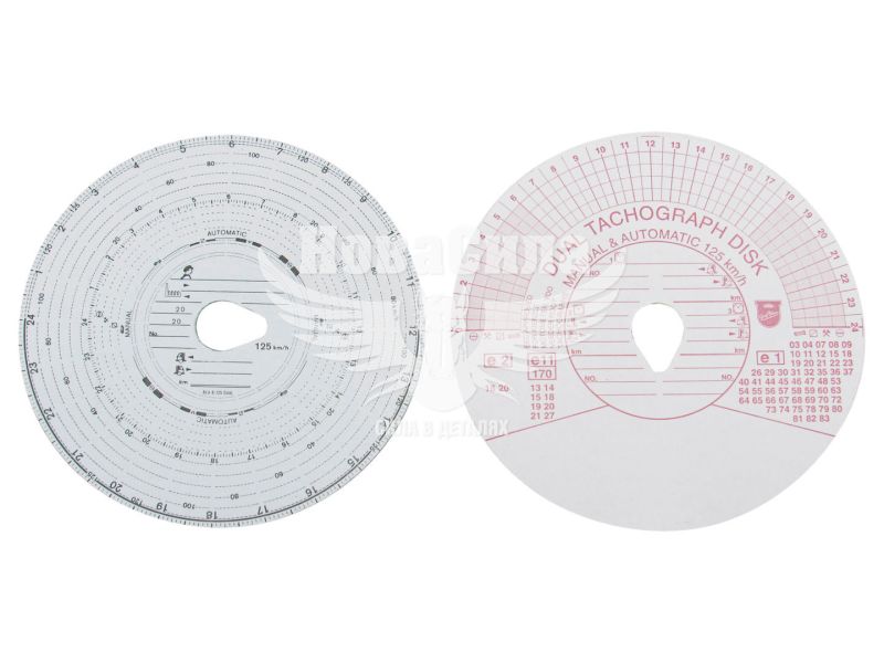 Діаграма до тахографів 125км/год. (Hico) (1уп.=100шт.) (WKR005/EEC)