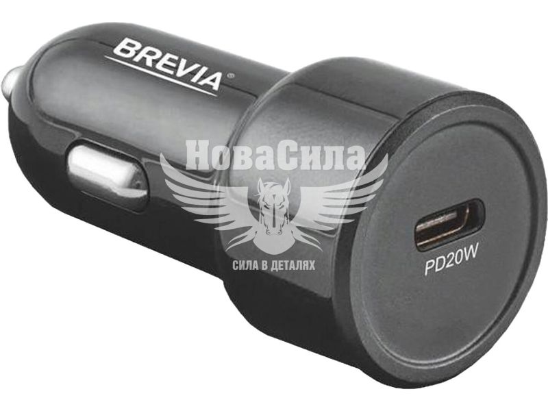 Зарядне для портативних пристроїв 12-24V (Brevia) 1USB-C, 20W (46020CB)