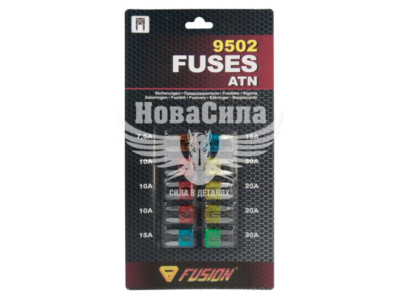 Запобіжники плоскі міні (PRO Fusion) 7,5-30А (кт. 10шт.) (F 9502)