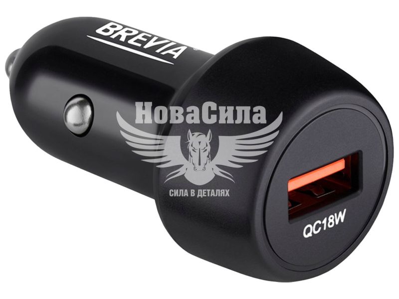 Зарядне для портативних пристроїв 12-24V (Brevia) 1USB-A, 18W (46018UB)