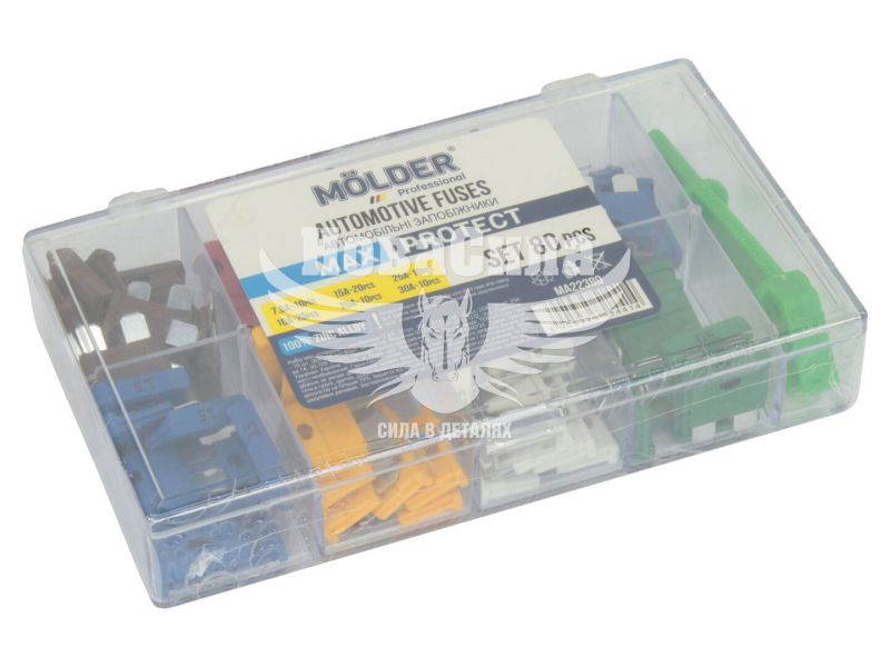 Запобіжники плоскі стандарт (Molder) уп. 80шт. (7,5-30А) (MA22380)