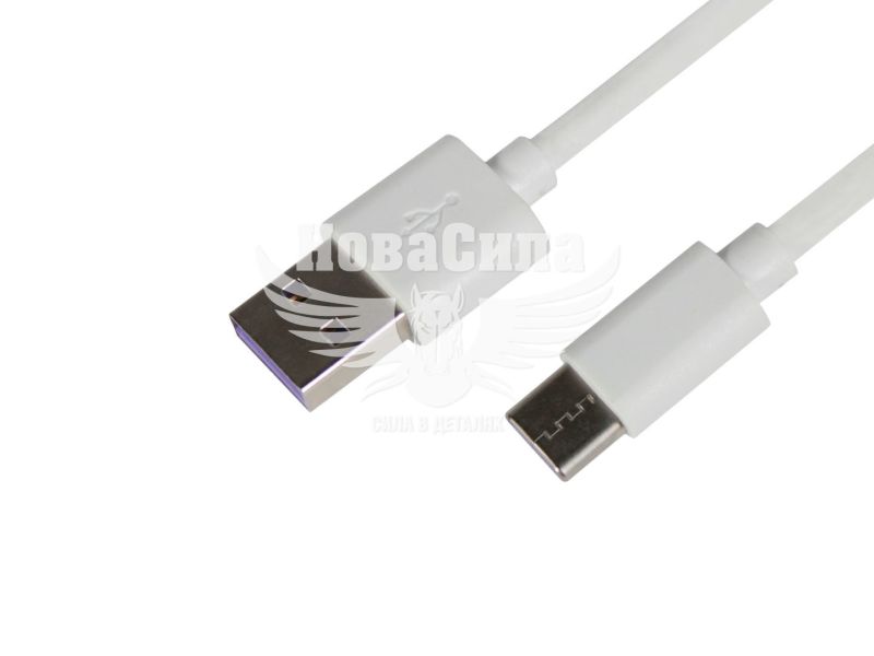 Кабель для зарядки моб. телеф. USB-A to Type-C (Atcom) 1м. білий (C001)