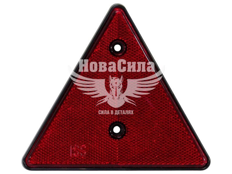 Катафот відблискувач прицепу пластмас (Isiksan) з чорною рамкою трикутник червоний (ISS2010R)