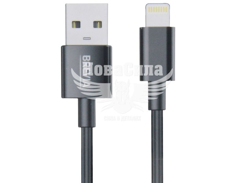 Кабель для зарядки моб. телеф. USB-A to Lightning (Brevia) 1м. чорний, Box (55100) (55100BULC1)