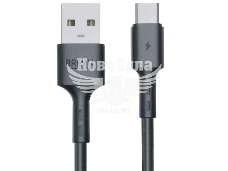 Кабель для зарядки моб. телеф. USB-A to MicroUSB (Brevia) 1м. чорний, Box (51100BUMC1)
