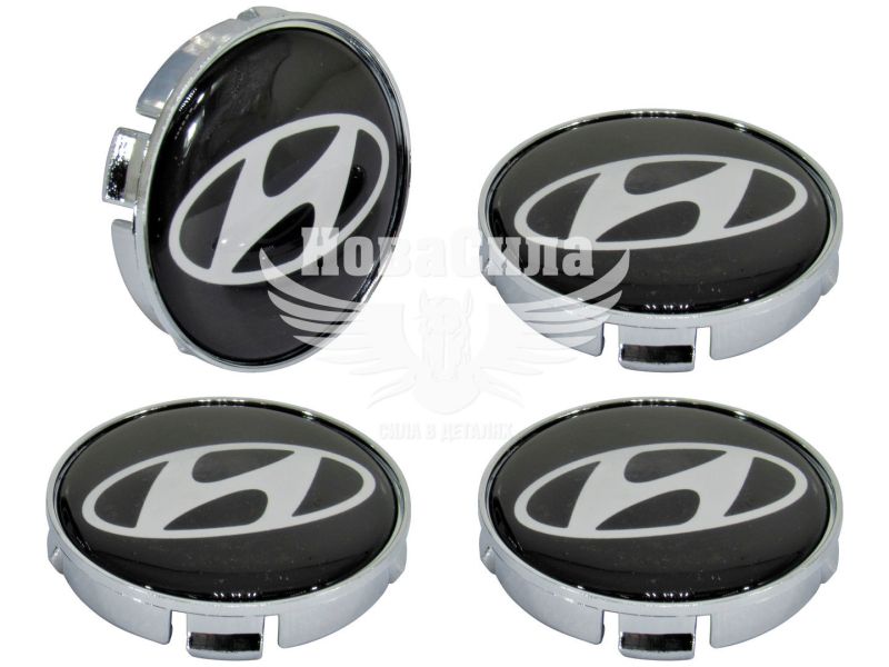 Ковпачки для титанових дисків Hyundai (КНР) 60/55мм. (чорний) ()