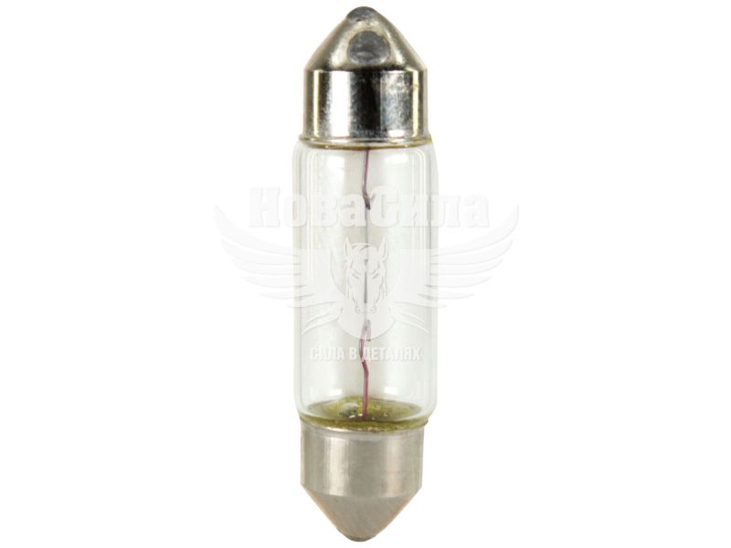 Лампочка 2-ох цокольна C5W біла 12V-5Вт SV8.5-8 35мм. (Zollex) (упак.-10шт.) (60012)