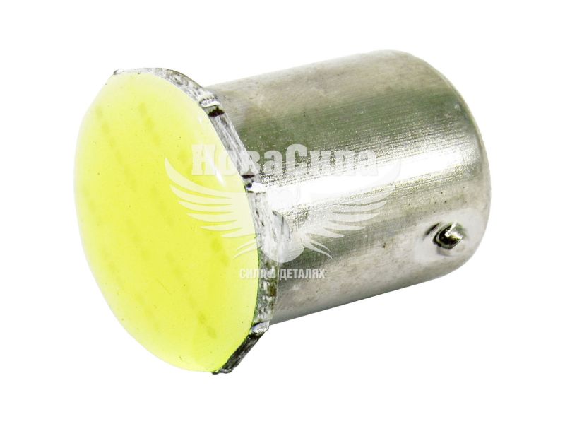 Лампочка 1-но конт. черешня біла LED COB 12V 1-діод P21W BA15s (Solar) (упак.-4шт) (LC332_P)