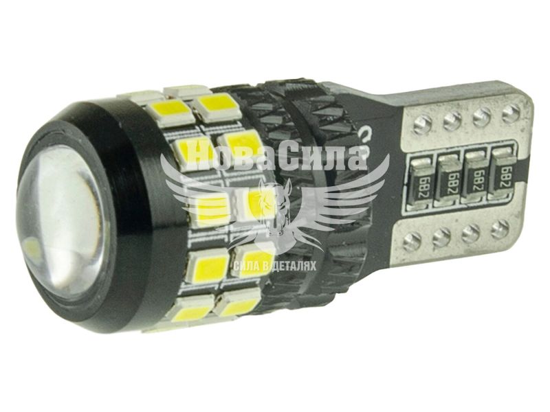Лампочка без цоколя LED T10_W5W біла 27-діодів 12V (Cyclone) 5000K Canbus (T10-113)