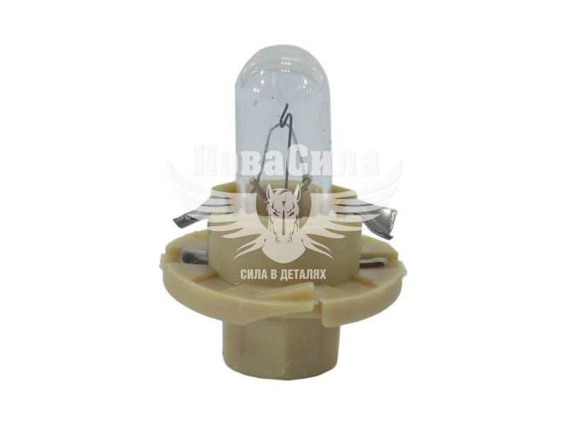 Лампочка без цоколя семечка W1.2W бежева 12V-1,5Вт B8.4d (Brevia) (з патроном) (упак.-10шт.) (12335C)