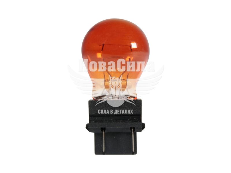 Лампочка без цоколя P27/7W жовта 12V-27/7Вт W2.5x16q (Zollex) (упак.-10шт.) (16121)