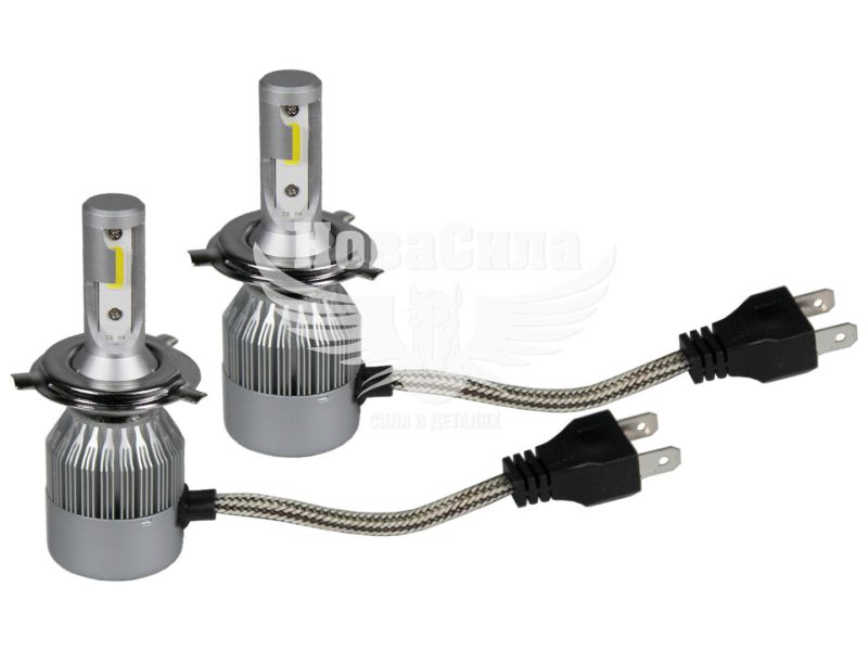 Лампочка LED H4 (Vortex) 7200LM (6000K 60W)