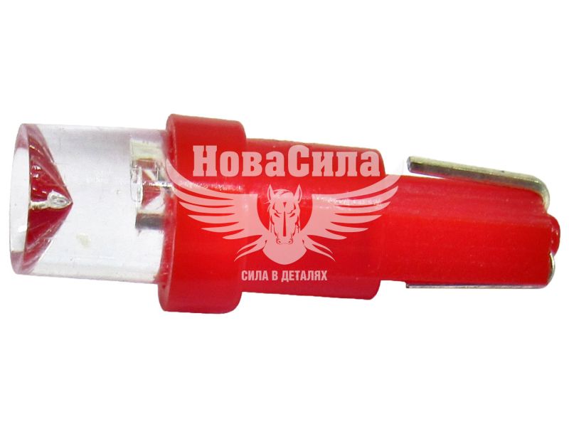 Лампочка без цоколя семечка LED W1.2W LEDS червона 1-діод 12V-1,2Вт W2x4.6d (Solar) (упак.-20шт.) (LF103_P)