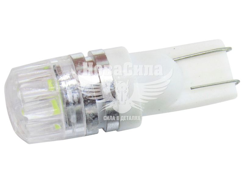 Лампочка без цоколя LED T10_W5W SMD біла 2-діоди 12V W2.1x9.5d (Solar) (упак.-10шт.) (LS290_P)