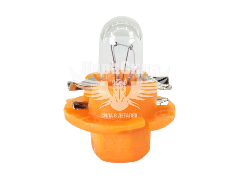 Лампочка без цоколя семечка W1.1W помаранчева 12V-1,1Вт BX8.4d (Zollex) (з патроном) (упак.-10шт.) (22046)