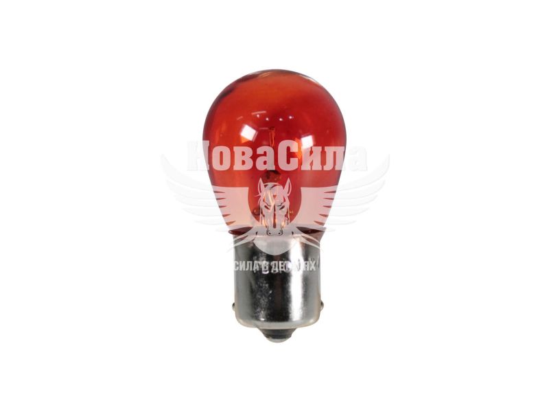 Лампочка 1-но конт. груша жовта 12V-21Вт PY21W BAU15s (PRO Fusion) (упак.-10шт.) (F- 12/21AM)