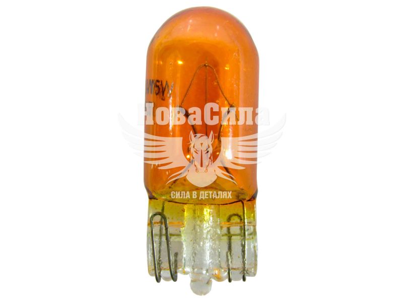 Лампочка без цоколя WY5W жовта 12V-5Вт W2.1x9.5d (Brevia) (упак.-10шт.) (12309C)