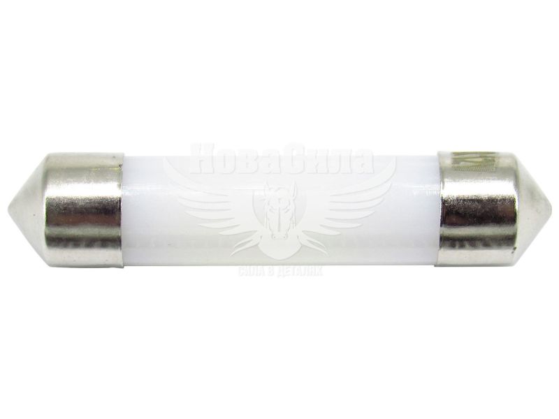 Лампочка 2-ох цокольна LED T11_C5W COB біла 1-діод 12V-3Вт SV8.5-8 39мм. (Solar)(упак.-10шт) (LC337_P)