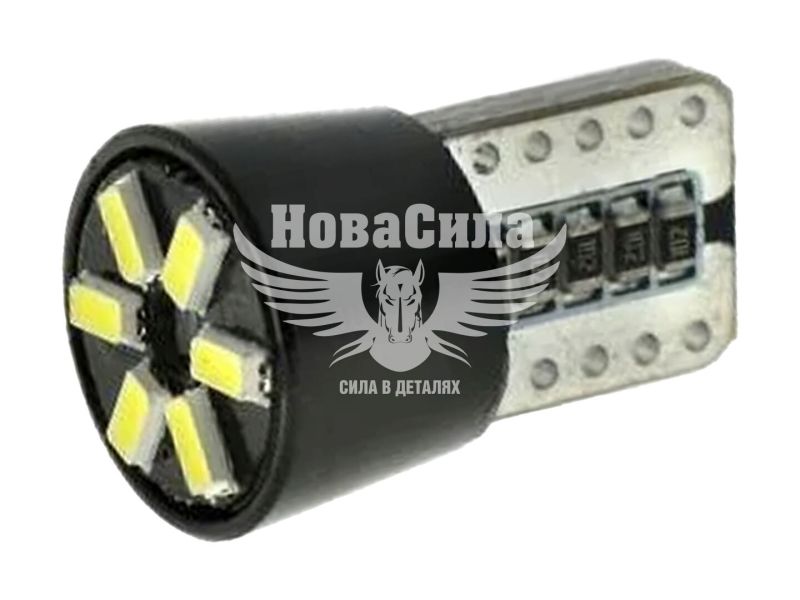 Лампочка без цоколя LED T10_W5W біла 6-діодів 12V (Cyclone) 5000K Canbus (T10-044)