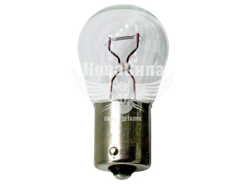 Лампочка 1-но конт. груша біла 12V-21Вт P21W BA15s (Osram) (упак.-10шт.) (7506)