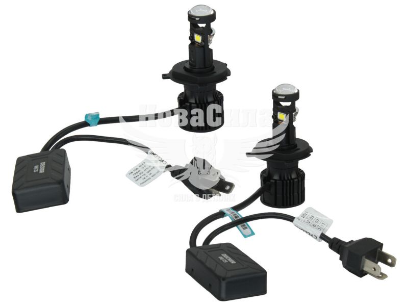 Лампочка LED H4 (Decker) (GL-01 6000K) з лінзами (GL-01)
