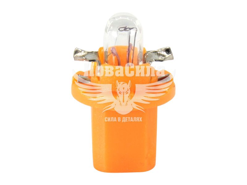 Лампочка без цоколя семечка W1W помаранчева 12V-1Вт BX8.5d (Zollex) (з патроном) (упак.-10шт.) (22019)