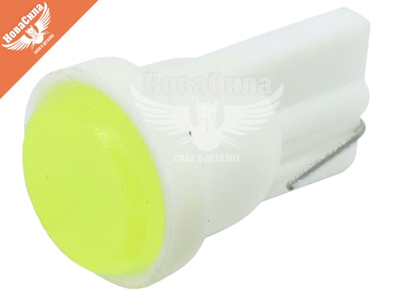 Лампочка без цоколя LED T10_W5W COB біла 1-діод 12V W2.1x9.5d (Solar) (упак.-10шт.) (LC331_P)