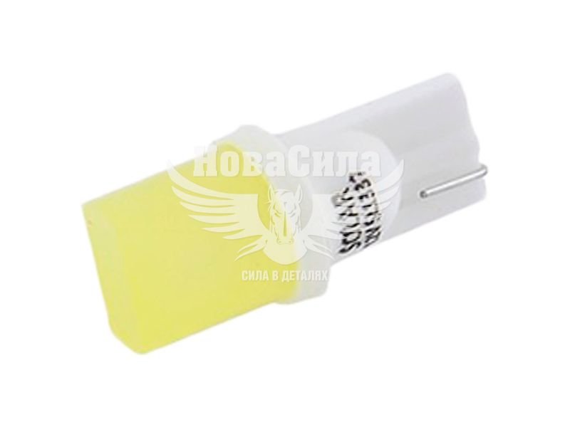 Лампочка без цоколя LED T10_W5W COB біла 1-діод 12V W2.1x9.5d (Solar) (к-т. 2шт.) (SL1337)