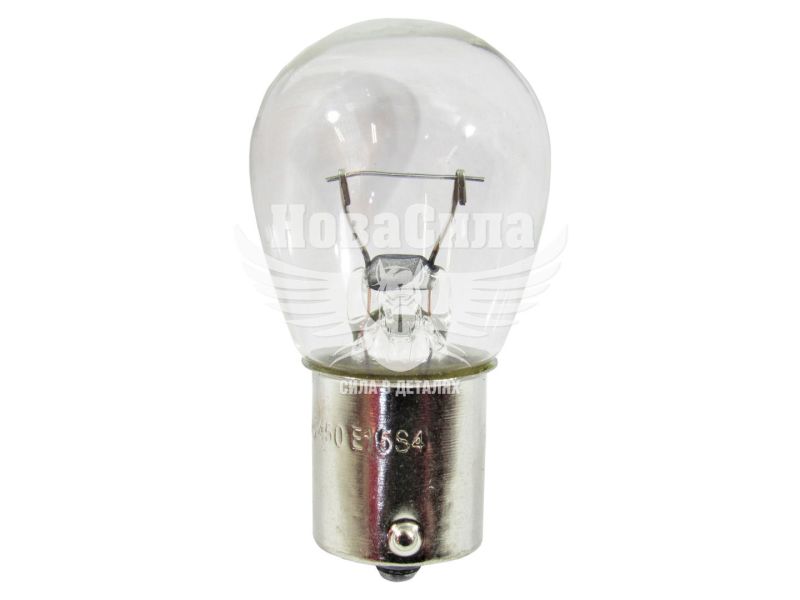 Лампочка 1-но конт. груша біла 24V-21Вт P21W BA15s (Solar) (упак.-10шт.) (2450)