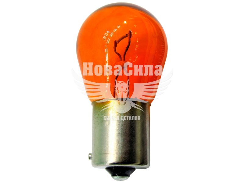 Лампочка 1-но конт. груша жовта 12V-21Вт PY21W BAU15s (Osram) (7507)