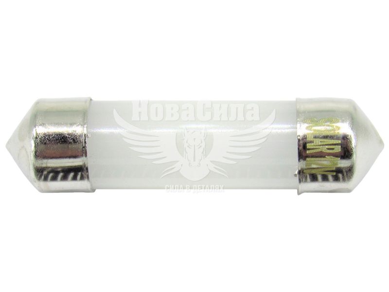 Лампочка 2-ох цокольна LED T11_C5W COB біла 1-діод 12V-3Вт SV8.5-8 36мм. (Solar) (упак.-10шт) (LC336_P)